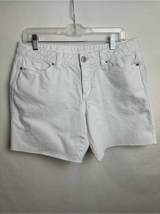 LOFT Pants - Ann Taylor LOFT white cutoff jean shorts, size 12